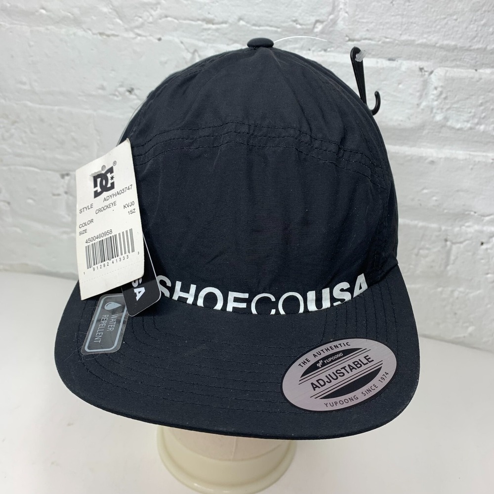 DC Shoe Co.  Crockeye Arch Shape Black Hat Cap‎ Men's One Size NWT